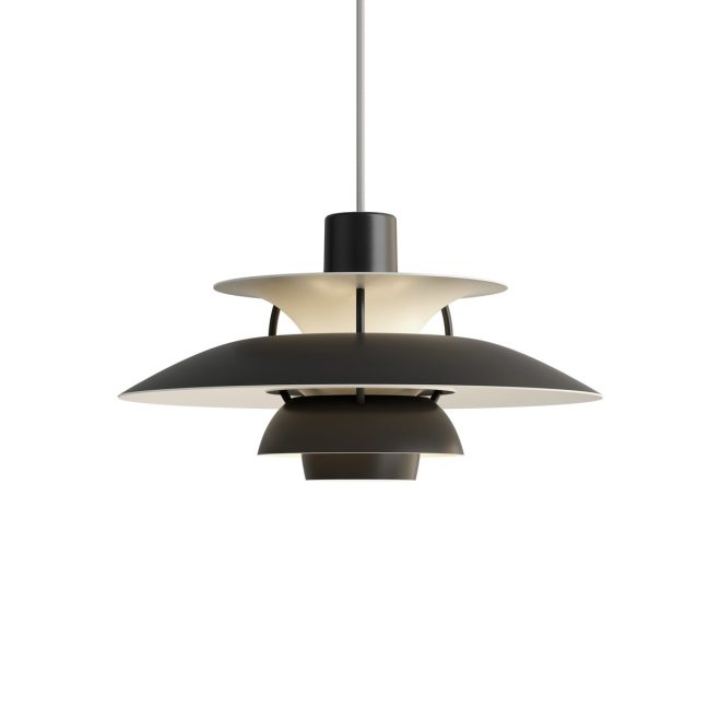 Louis poulsen ph 5 mini pendel monokrom svart