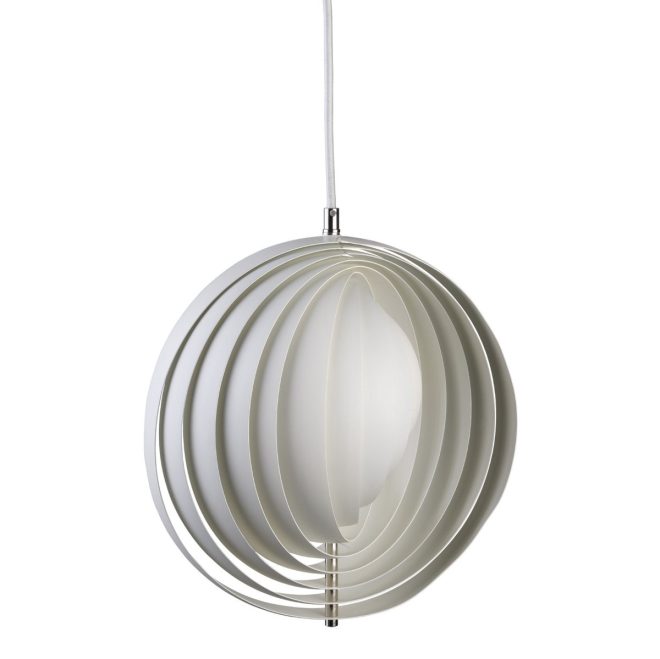 Verpan moon taklampa Ø34 cm vit