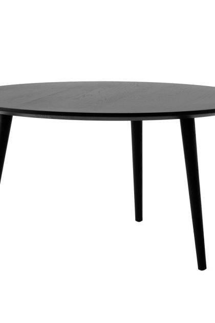 &tradition in between soffbord sk15 Ø90 cm black lacquered oak