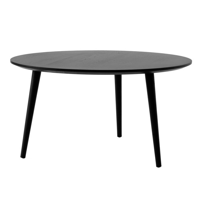 &tradition in between soffbord sk15 Ø90 cm black lacquered oak