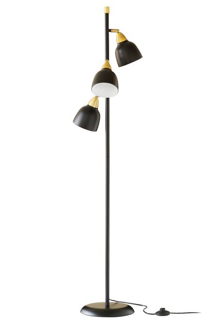 Superliving urban triple golvlampa matt real black
