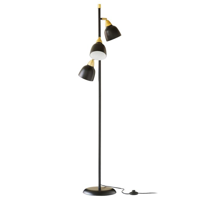 Superliving urban triple golvlampa matt real black