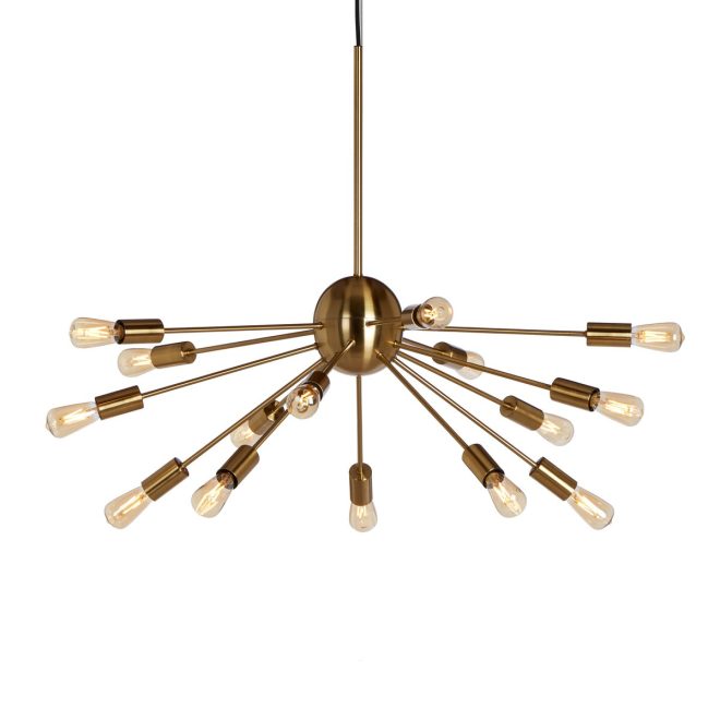 Herstal mir taklampa satin brass