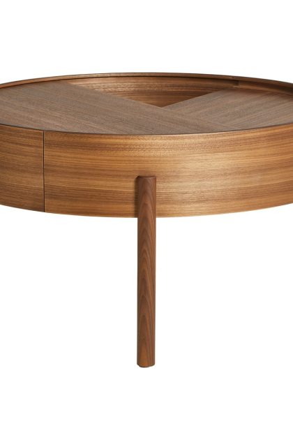Woud arc soffbord Ø66 cm valnöt