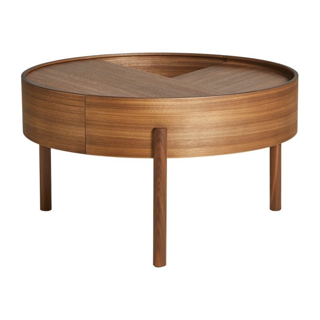 Woud arc soffbord Ø66 cm valnöt
