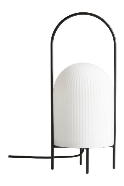 Woud ghost bordslampa svart-vitt opalglas