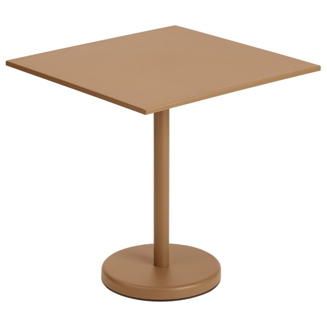 Muuto linear steel bord 70x70 cm burnt orange
