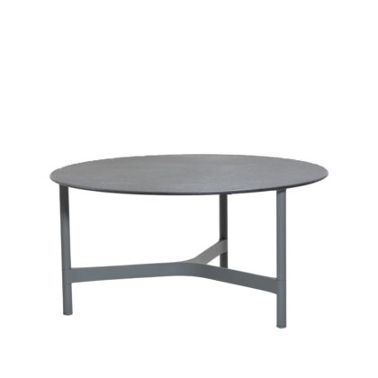 Cane-line twist soffbord large Ø90 cm fossil black-light grey