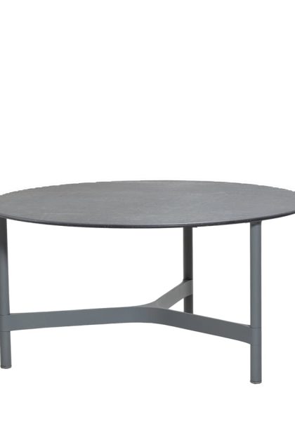 Cane-line twist soffbord large Ø90 cm fossil black-light grey