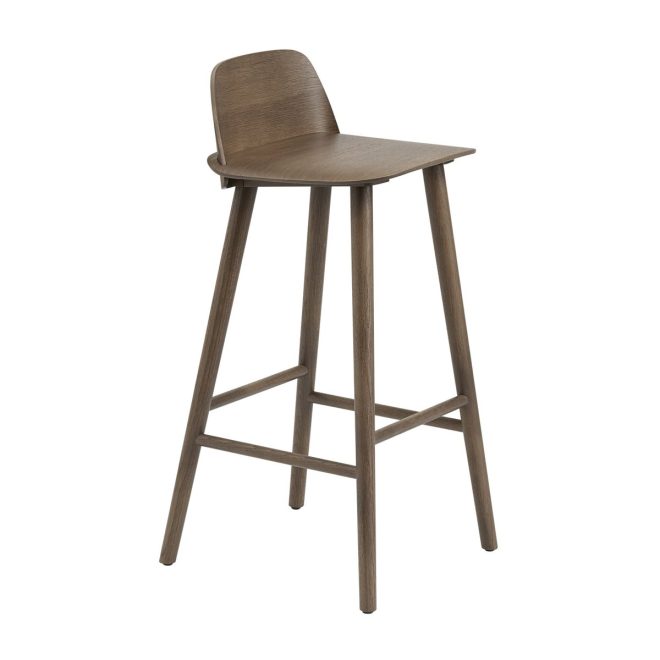 Muuto nerd barstol 75 cm stained dark brown