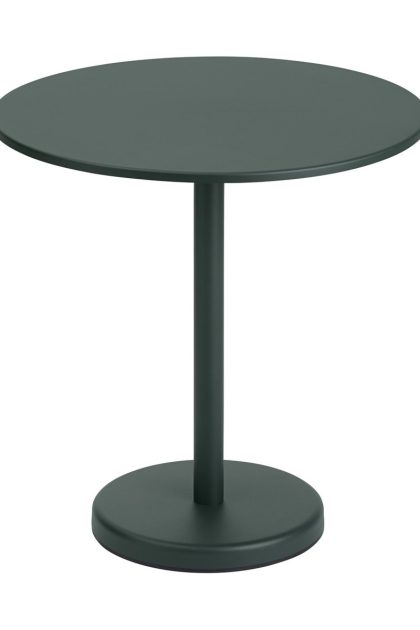 Muuto linear steel bord Ø70 cm dark green