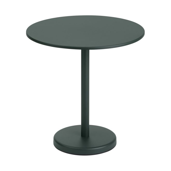 Muuto linear steel bord Ø70 cm dark green