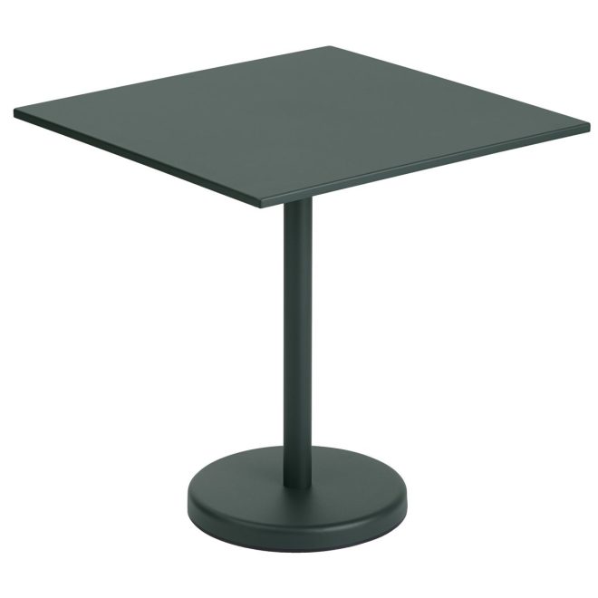 Muuto linear steel bord 70x70 cm dark green