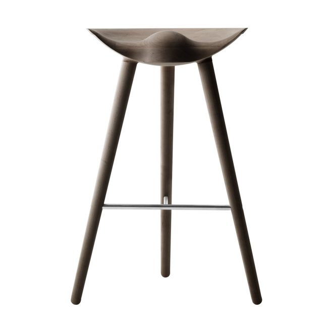 Audo Copenhagen ML42 barstol 69 cm Brunoljad ek-stål
