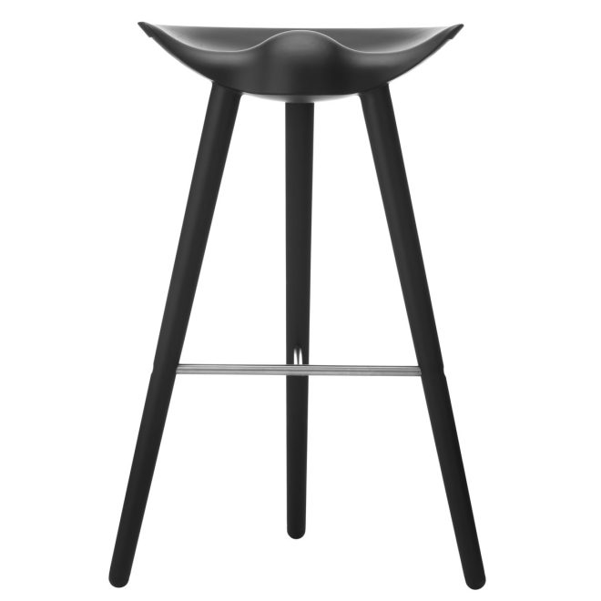 Audo copenhagen ml42 barstol 77 cm svartbetsad bok-stål