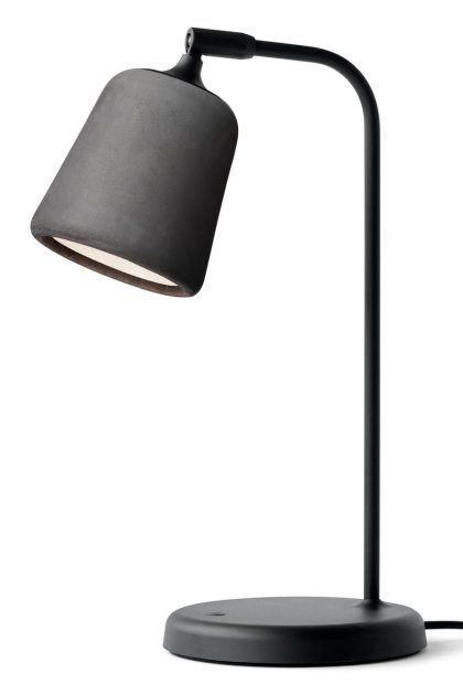 New works material bordslampa dark grey concrete