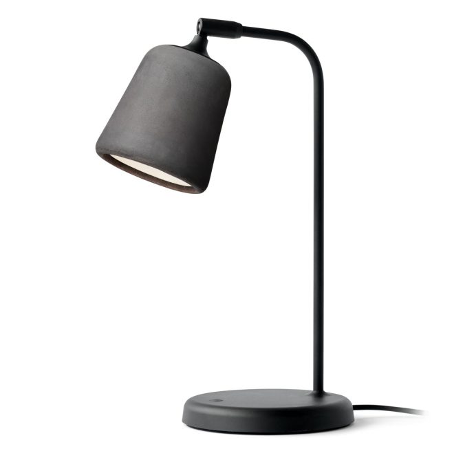 New works material bordslampa dark grey concrete