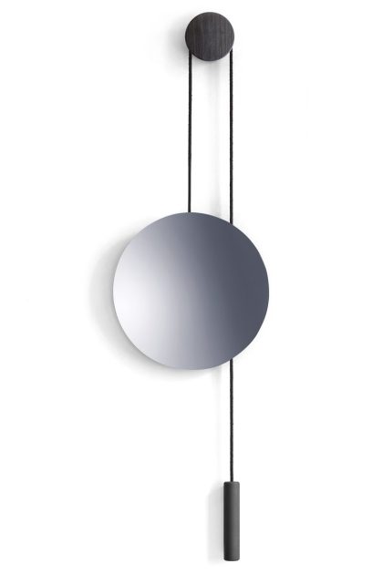 New works rise and shine spegel burned oak-steel weight