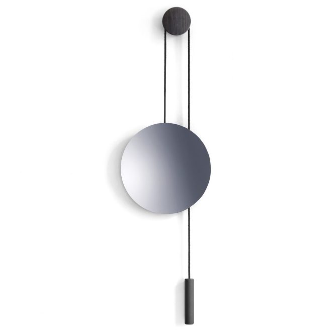 New works rise and shine spegel burned oak-steel weight