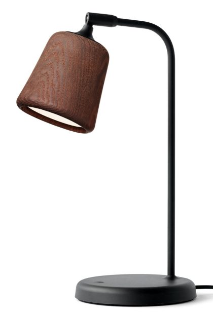 New works material bordslampa smoked oak