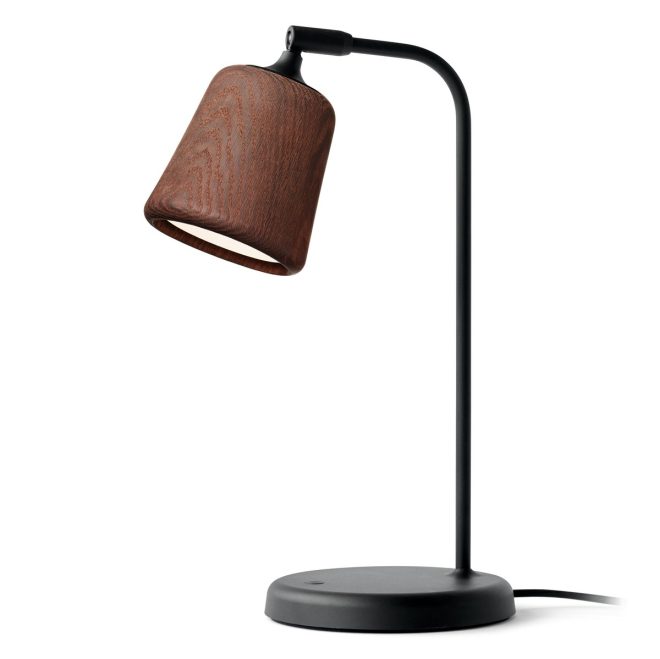 New works material bordslampa smoked oak