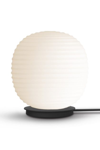 New works lantern globe bordslampa small frosted white opal glass