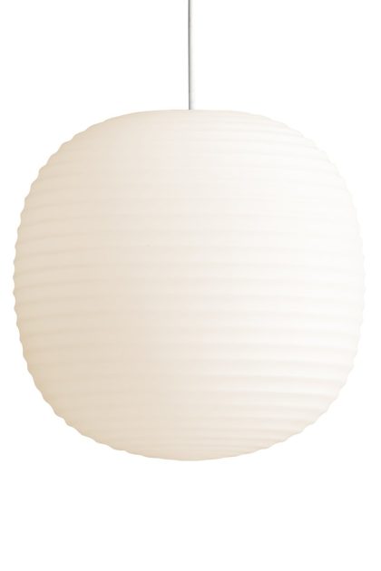 New works lantern pendel medium frosted white opal glass