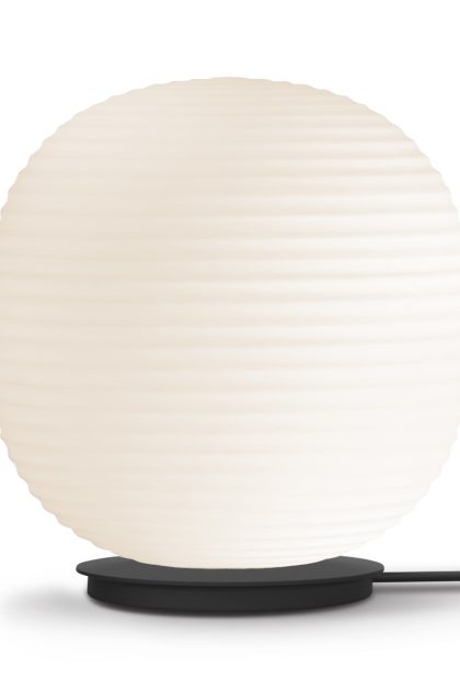 New works lantern globe golvlampa large frosted white opal glass