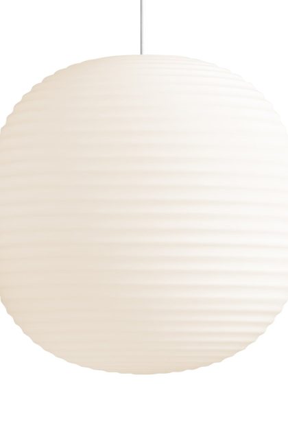 New works lantern pendel large frosted white opal glass