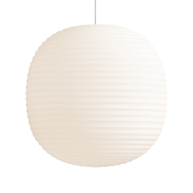 New works lantern pendel large frosted white opal glass