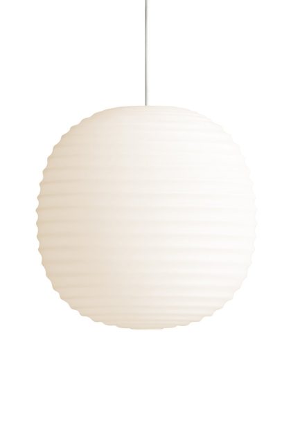 New works lantern pendel small frosted white opal glass