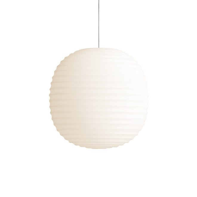 New works lantern pendel small frosted white opal glass