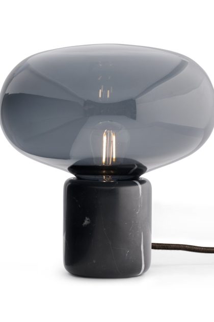 New works karl-johan bordslampa black marquina-smoked glass