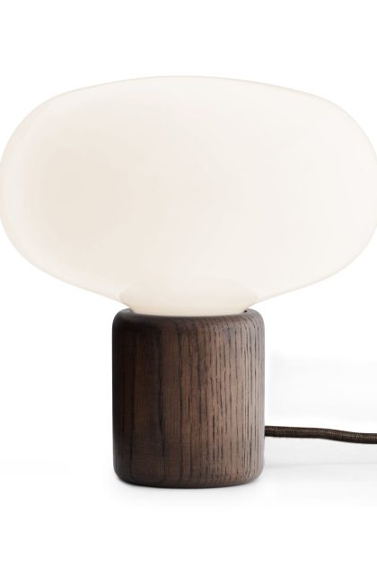 New works karl-johan bordslampa smoked oak-white opal glass
