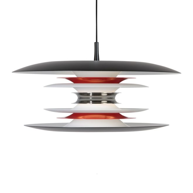 Belid diablo taklampa Ø50 cm mattsvart-blankröd