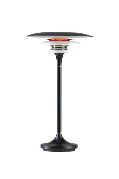 Belid diablo bordslampa Ø20 cm mattsvart-blankröd