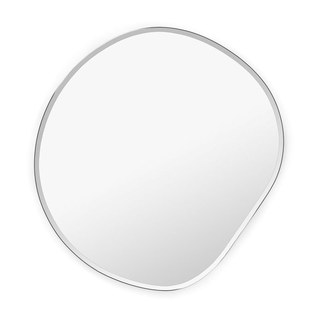Ferm living pond spegel small dark chrome