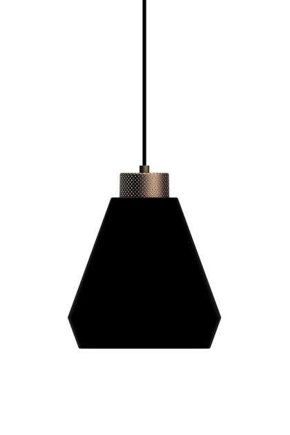 Herstal edge pendel medium mattsvart-brons