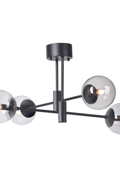 Scandi living solar taklampa svart 73 cm rökig grå