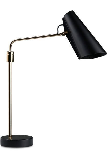 Northern birdy swing bordslampa svart-mässing