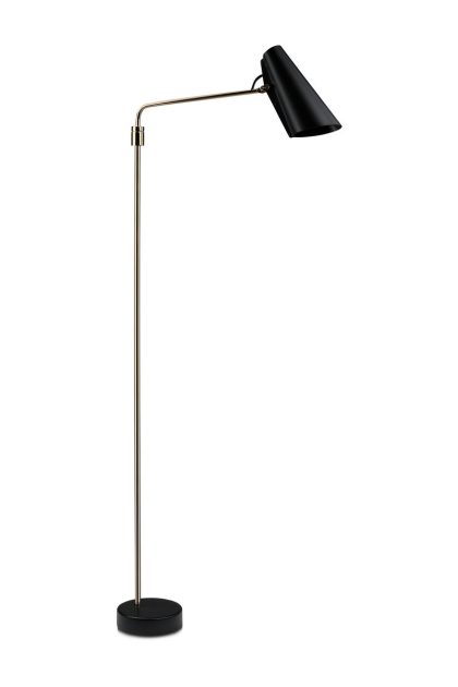 Northern birdy swing golvlampa svart-mässing