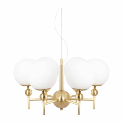 Globen lighting astrid pendel Ø50 cm borstad mässing-vit