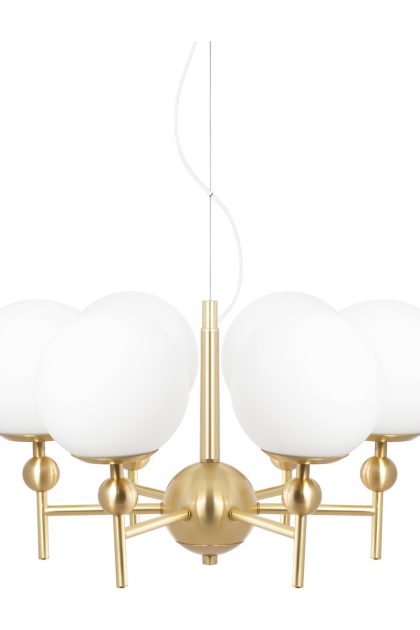 Globen lighting astrid pendel Ø50 cm borstad mässing-vit