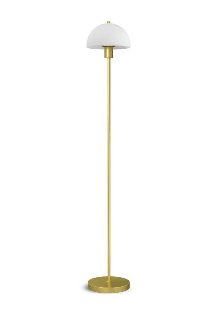 Herstal vienda golvlampa mässing-opalglas