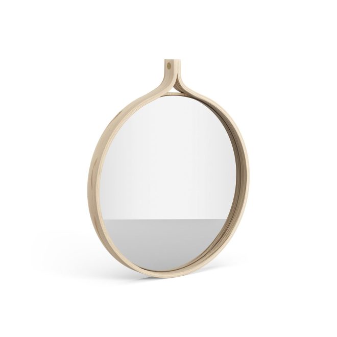 Swedese comma spegel rund Ø40 cm ask lackad