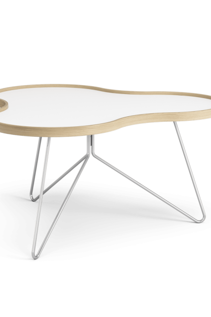 Swedese flower bord 84x90 cm h45 cm-vit-ek-krom