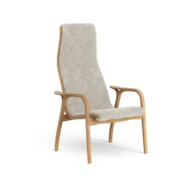 Swedese lamino fåtölj oljad ek/fårskinn moonlight (beige)