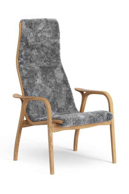 Swedese lamino fåtölj oljad ek/fårskinn scandinavian grey (grå)