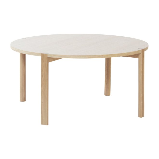 1898 anton soffbord Ø90 cm vitpigmenterad ek