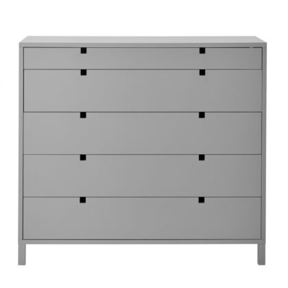 1898 square byrå 5 lådor grå